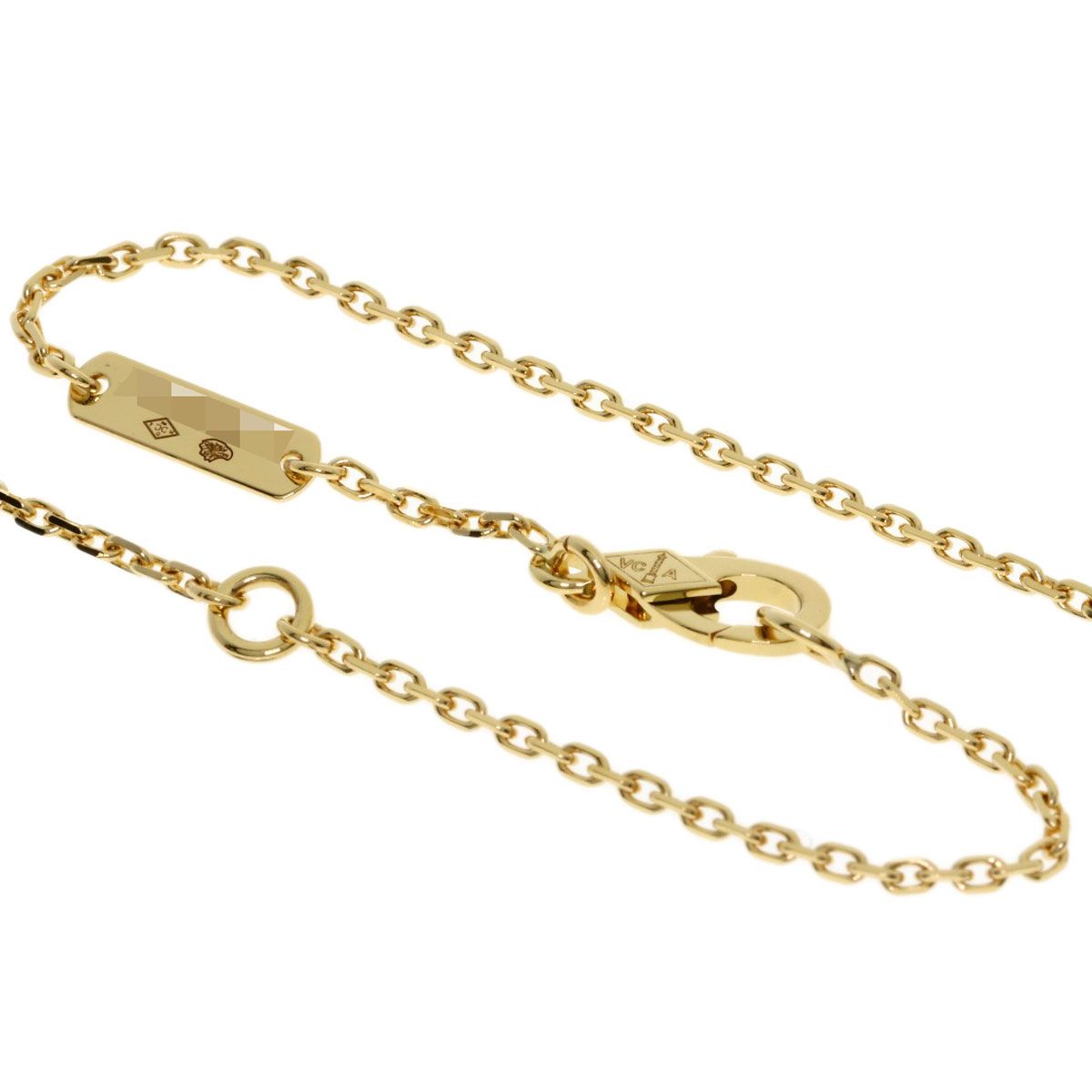 Van Cleef & Arpels Vintage Alhambra Guilloche Necklace 18k Yellow Gold — view 3