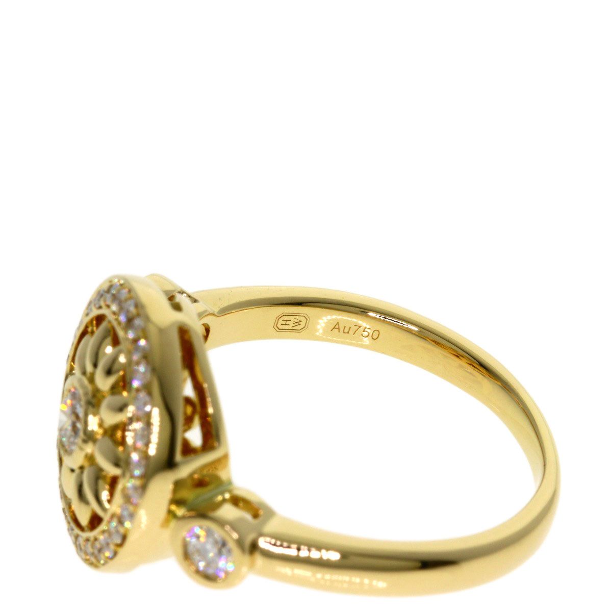 Harry Winston Gate Rosette Diamond Ring 18k Yellow Gold — view 6