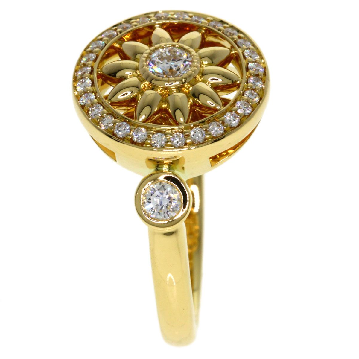 Harry Winston Gate Rosette Diamond Ring 18k Yellow Gold — view 3
