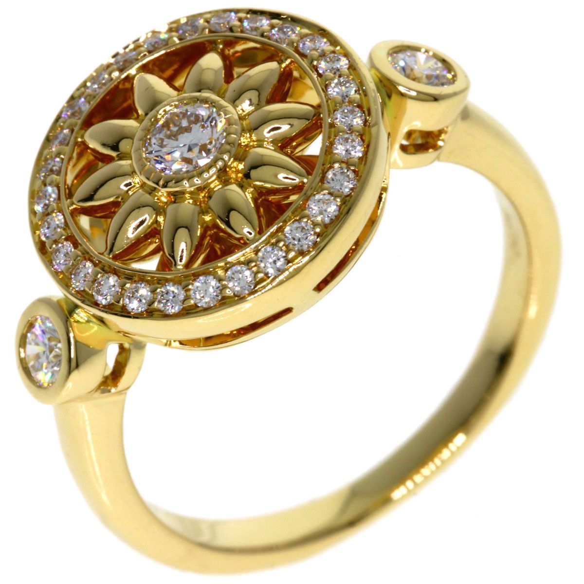 Harry Winston Gate Rosette Diamond Ring 18k Yellow Gold — view 2