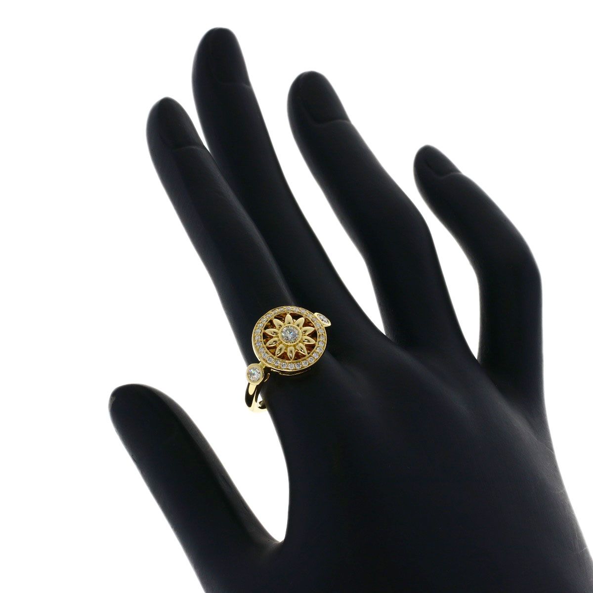 Harry Winston Gate Rosette Diamond Ring 18k Yellow Gold — view 7