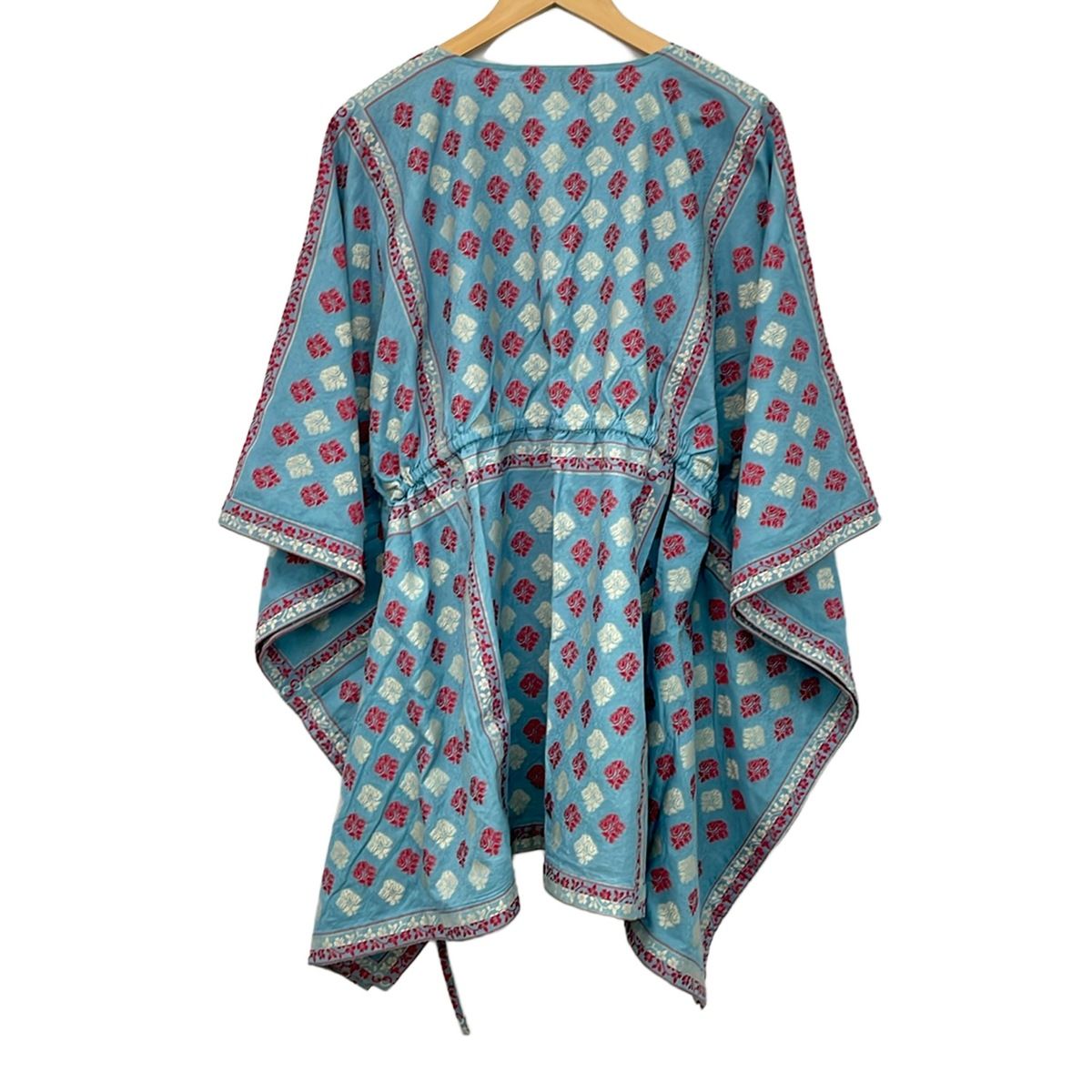 Gucci Dress M Light Blue Red White Flower 40 — view 2
