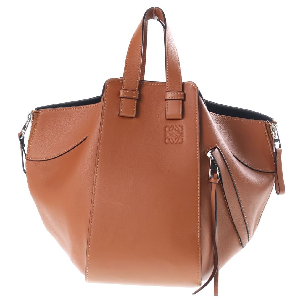 Loewe Hammock Small 2-Way Shoulder Bag Brown Leather Gold