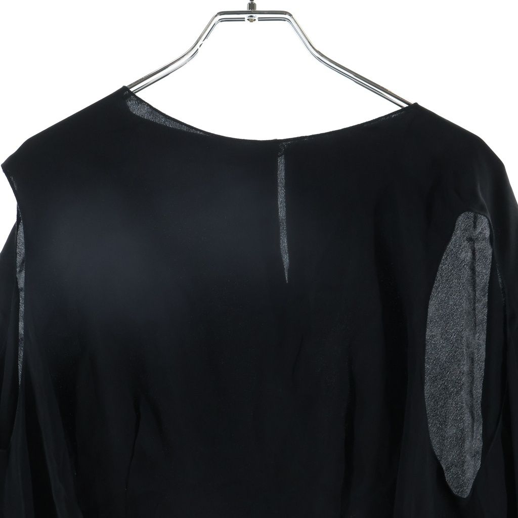 Chanel Cape Style Silk Top Black 40 — view 3