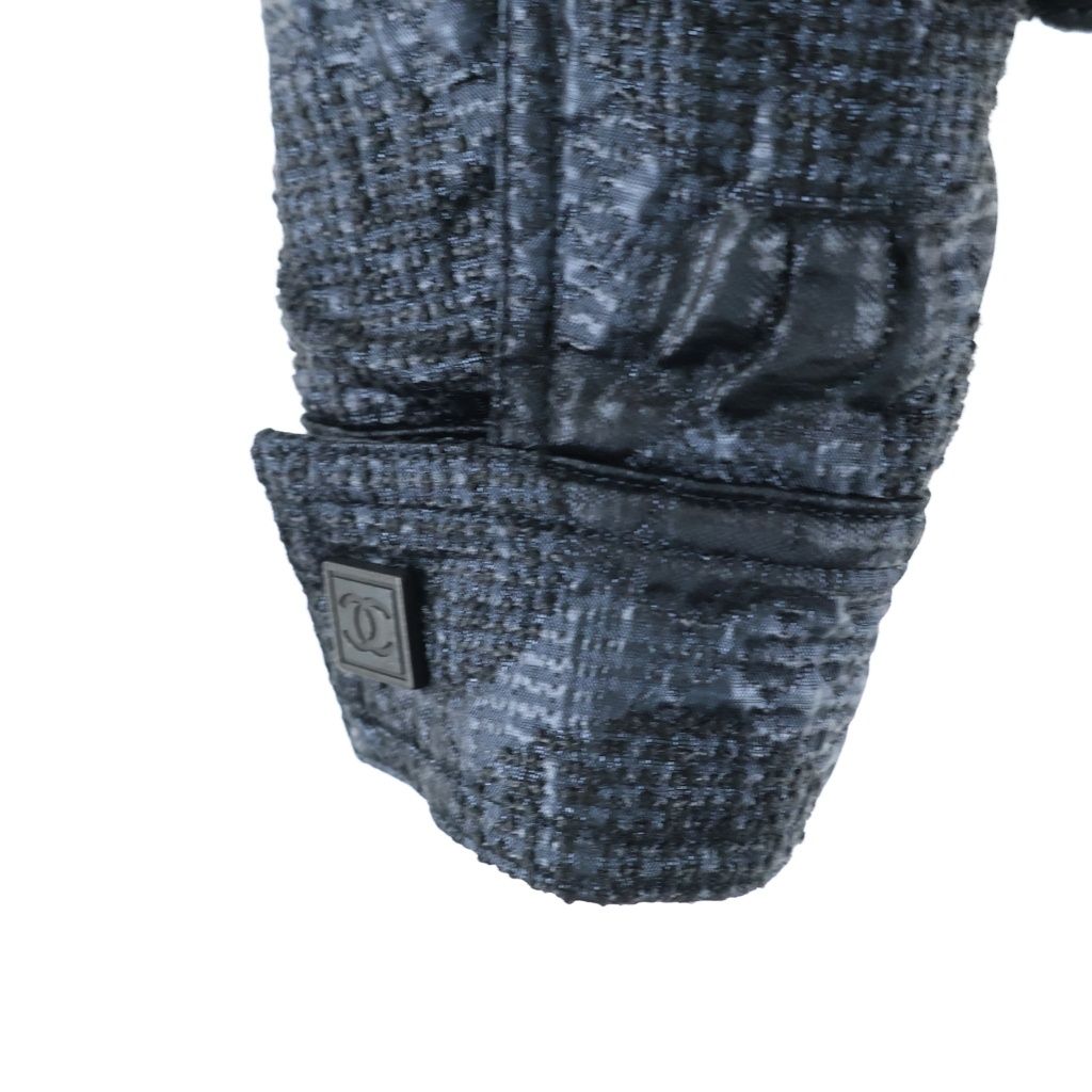 Chanel Sports Line Fur Zip Up Jacket Navy Polyester 08A — view 5