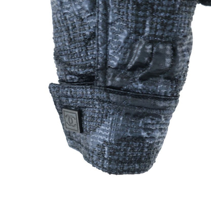 Chanel Sports Line Fur Zip Up Jacket Navy Polyester 08A — view 5