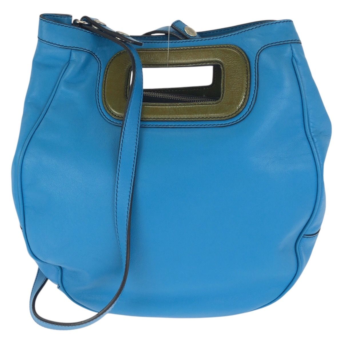 Loewe Anagram 2-Way Blue Silver Leather Shoulder Bag — view 2