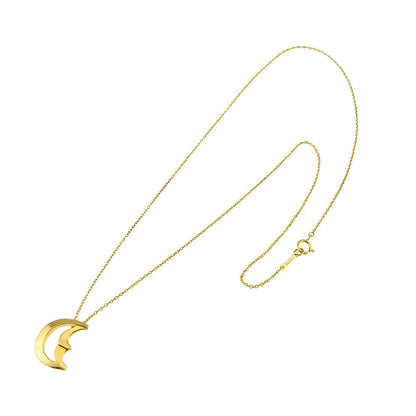 Tiffany & Co Crescent Moon Necklace 43 18k Yellow Gold — view 2