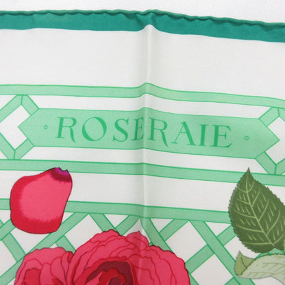 Hermes Scarf Carre 90 Roseraie Rose Garden Silk 100% Red Pink — view 3