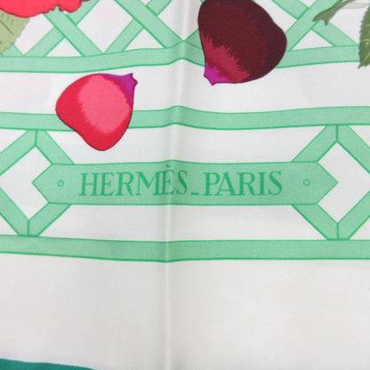 Hermes Scarf Carre 90 Roseraie Rose Garden Silk 100% Red Pink — view 5