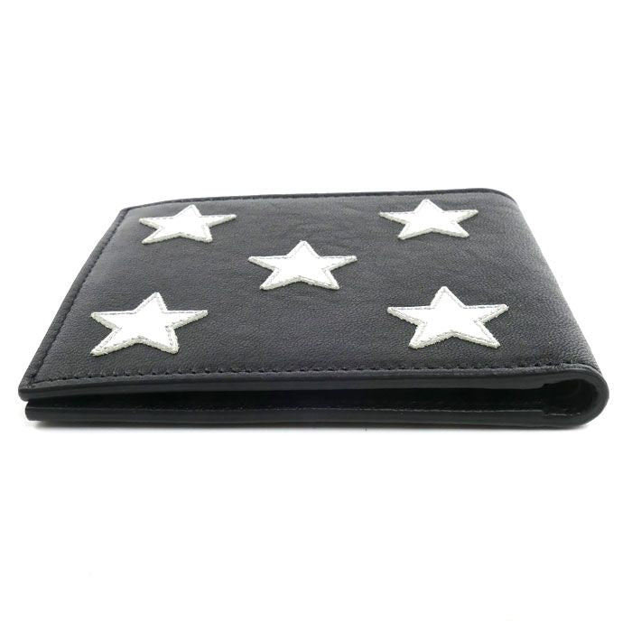 Saint Laurent Star Motif Bifold Wallet Black — view 3
