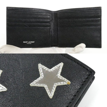 Saint Laurent Star Motif Bifold Wallet Black — view 5