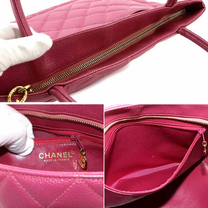 Chanel Reissue Tote Bag Caviar Leather Pink Gold Vintage Medallion — view 8