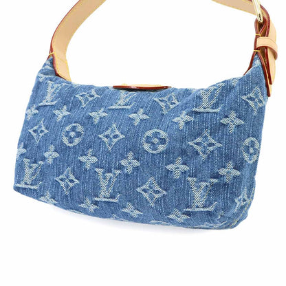 Louis Vuitton Monogram Denim Pochette Hills Hand Bag Blue — view 8