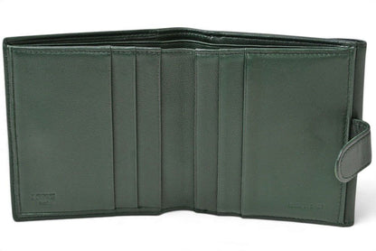 Loewe Bifold Wallet Vintage Anagram Logo Lambskin Deep Green — view 7