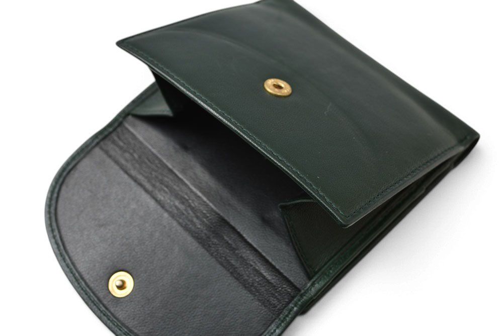 Loewe Bifold Wallet Vintage Anagram Logo Lambskin Deep Green — view 5