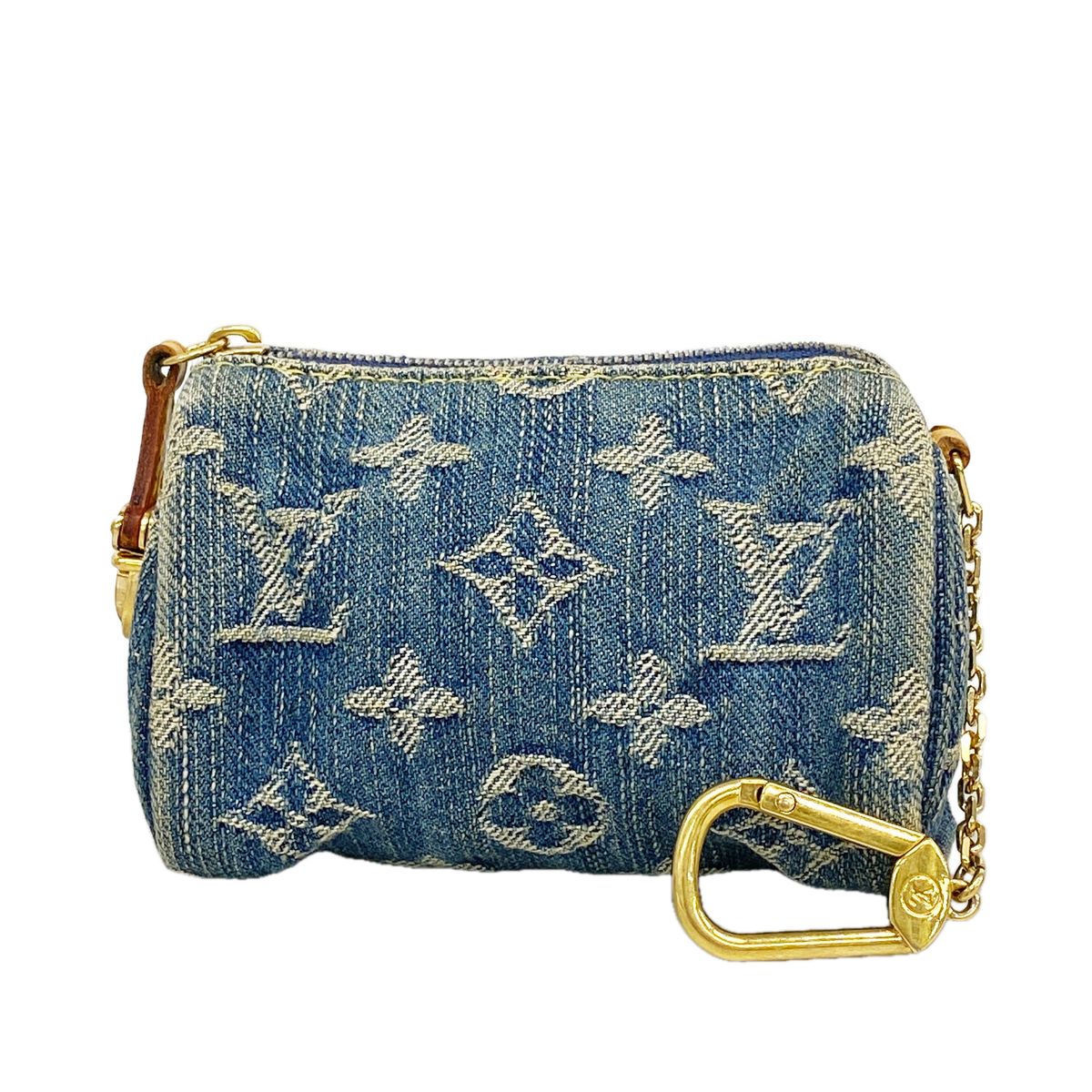 Louis Vuitton Pouch Monogram Denim Trousse Speedy PM Blue