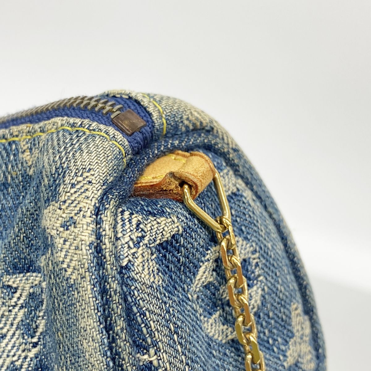 Louis Vuitton Pouch Monogram Denim Trousse Speedy PM Blue — view 7