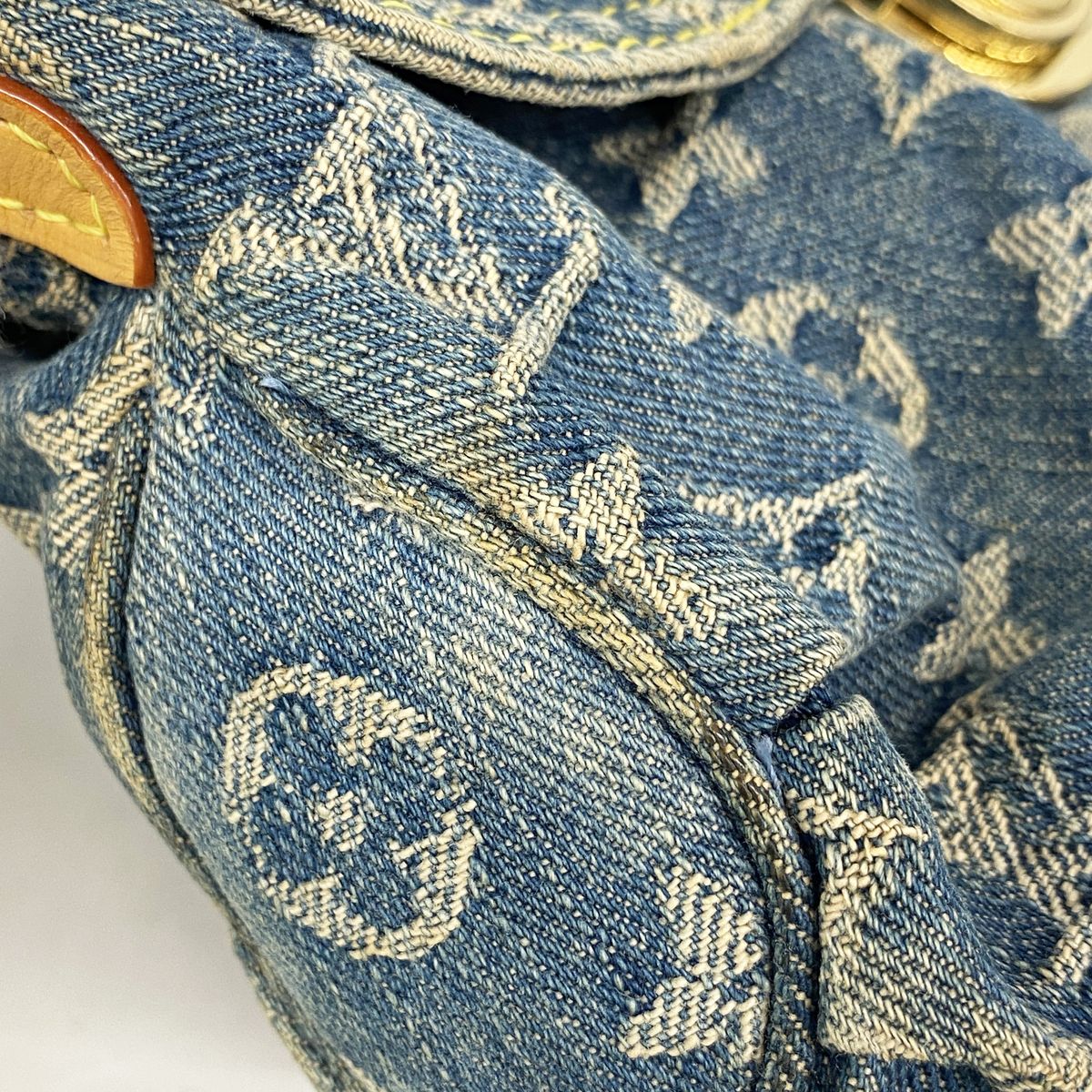 Louis Vuitton Handbag Monogram Denim Mini Pleaty Blue — view 7