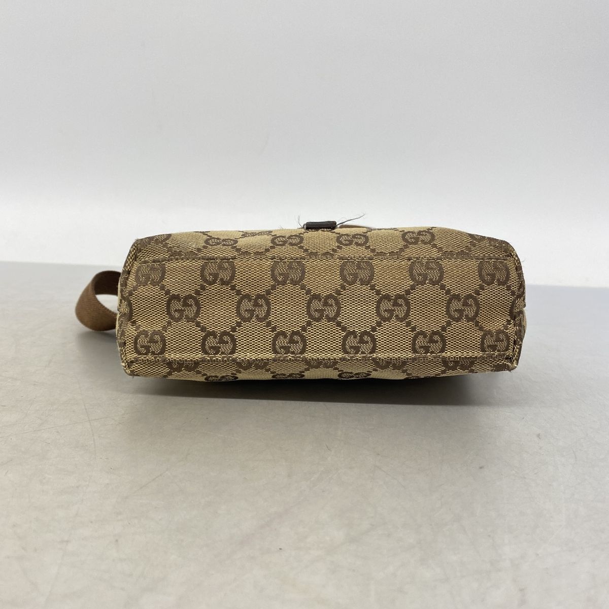 Gucci Waist Bag GG Canvas Brown Silver — view 3