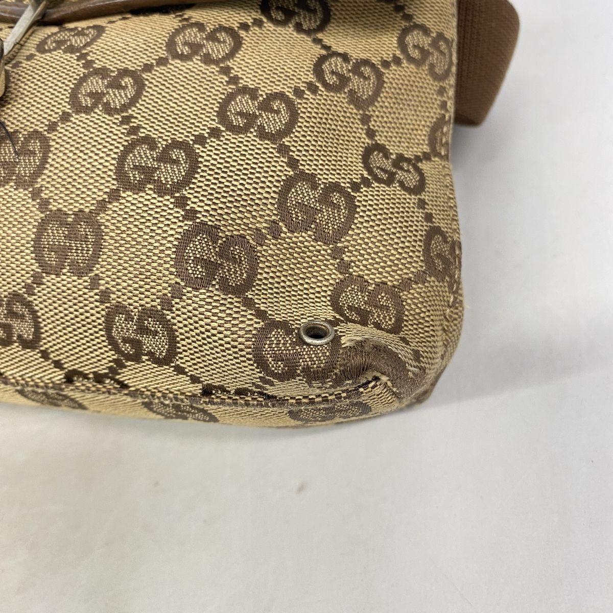 Gucci Waist Bag GG Canvas Brown Silver — view 8