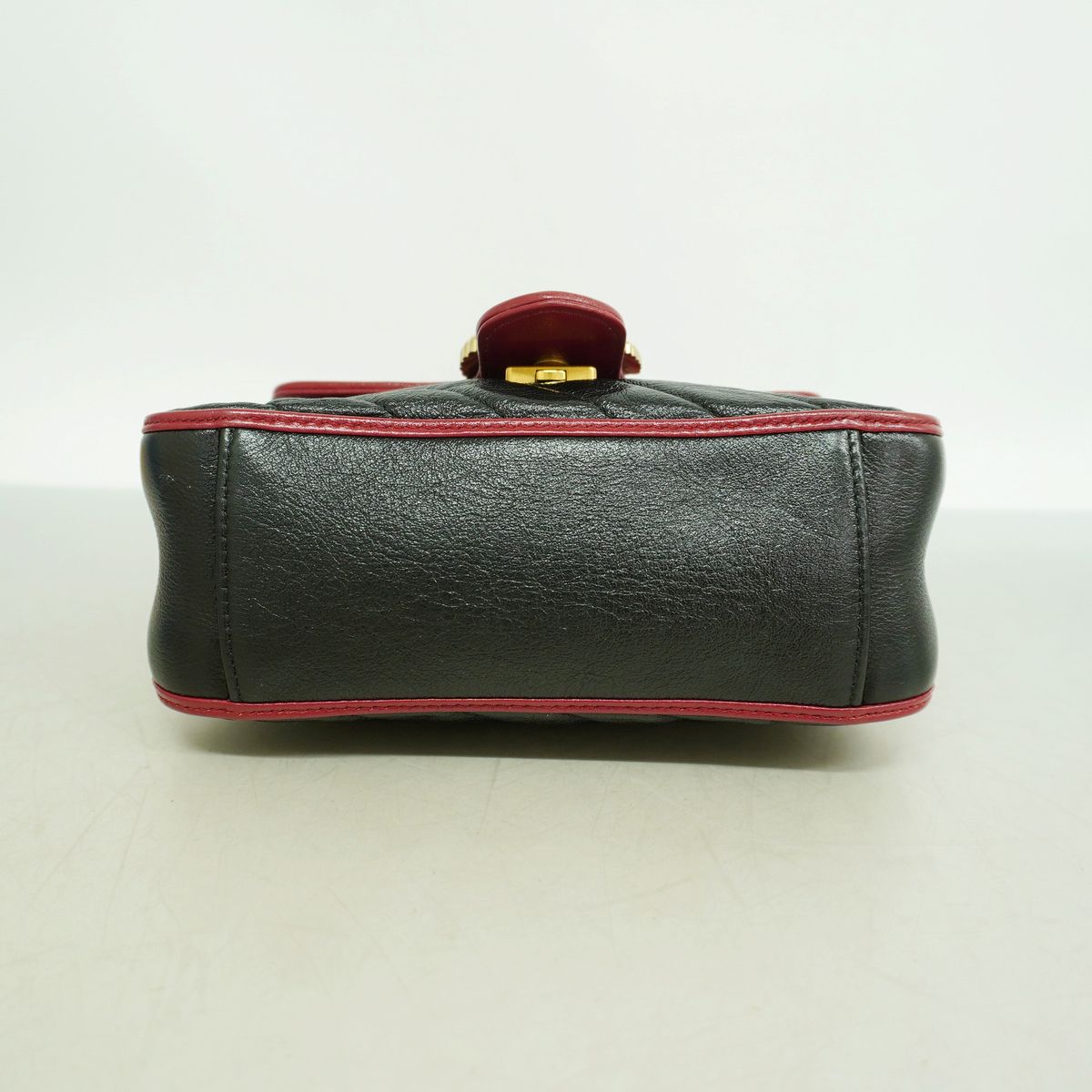 Gucci Handbag GG Marmont Leather Black Red Gold 2-Way Bag — view 3