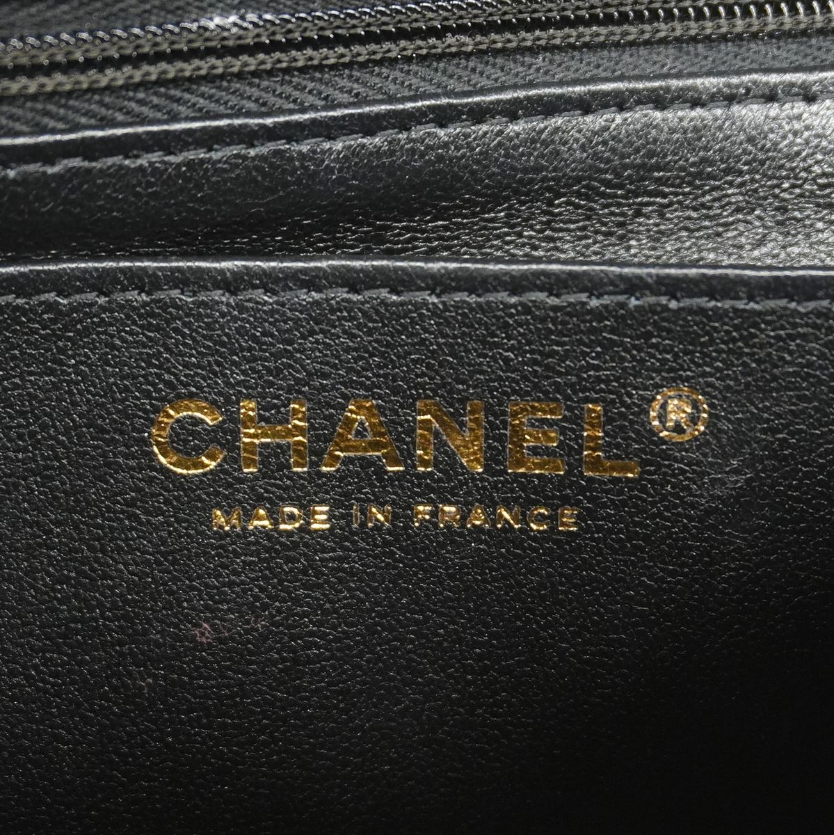 Chanel Shoulder Bag Mini Quilted Lambskin Black Gold — view 5