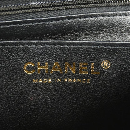 Chanel Shoulder Bag Mini Quilted Lambskin Black Gold — view 5