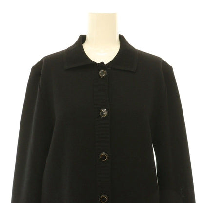 Saint Laurent Knit Coat Long Cardigan Wool Black ES M — view 4