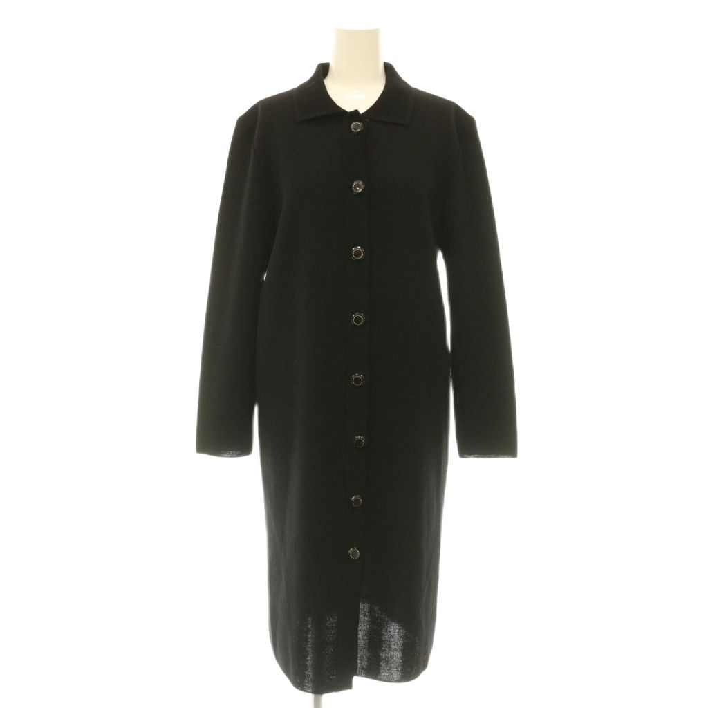 Saint Laurent Knit Coat Long Cardigan Wool Black ES M