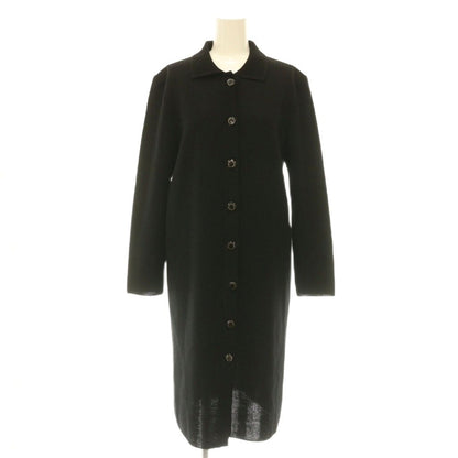 Saint Laurent Knit Coat Long Cardigan Wool Black ES M