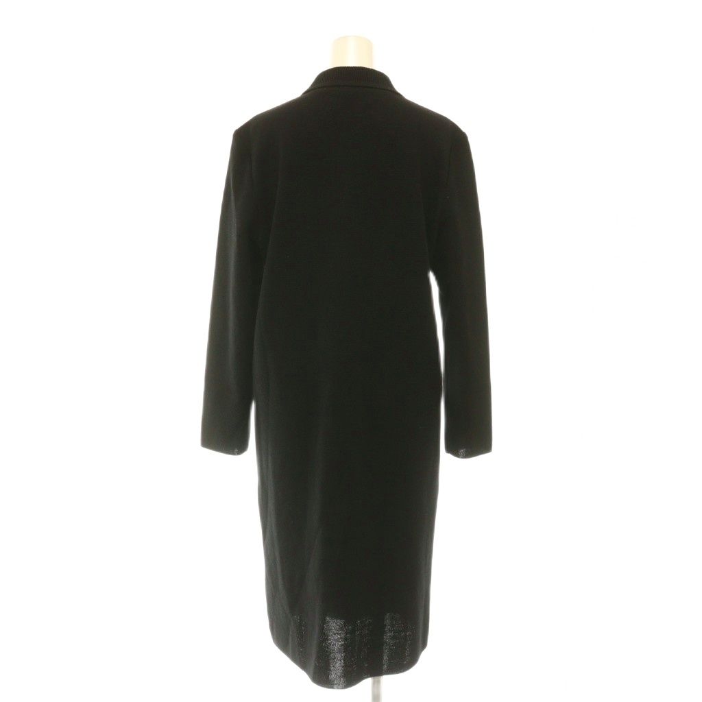 Saint Laurent Knit Coat Long Cardigan Wool Black ES M — view 2
