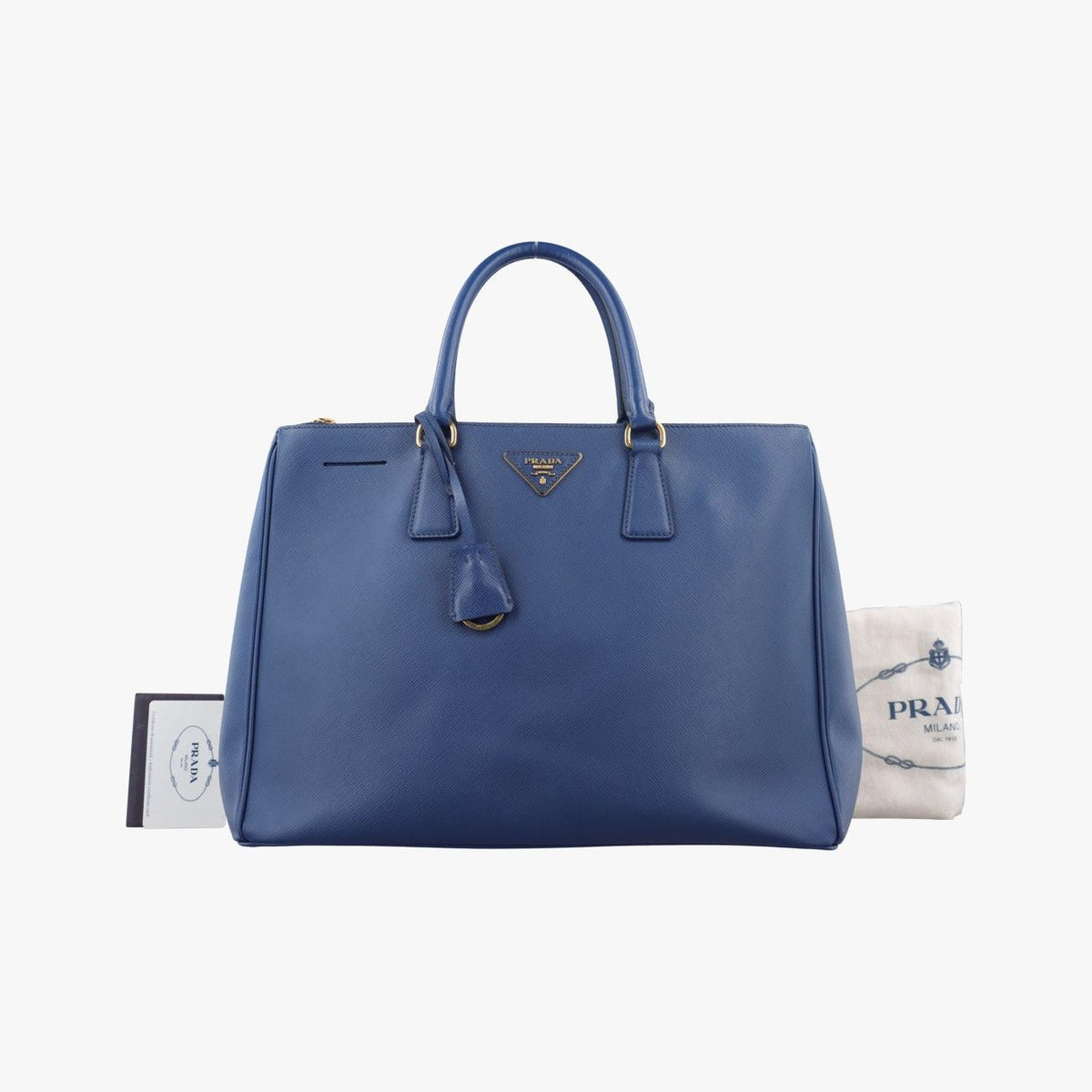 Prada Galleria Blue Saffiano Leather