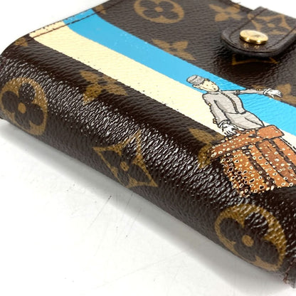Louis Vuitton Bifold Wallet Compact Zip Monogram Groom Canvas Brown — view 7