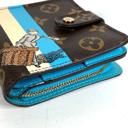 Louis Vuitton Bifold Wallet Compact Zip Monogram Groom Canvas Brown — view 8