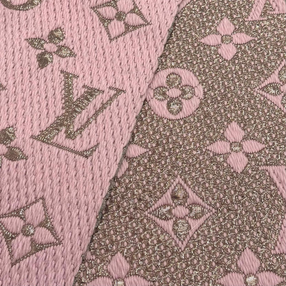Louis Vuitton Logomania Scarf Shine Wool Silk Blend Rose Ballerine — view 5