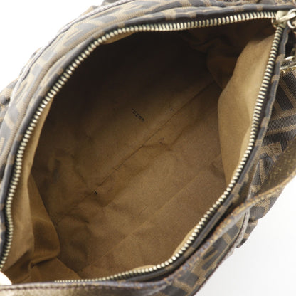 Fendi Chef Zucca Canvas Leather Brown Shoulder Bag — view 6