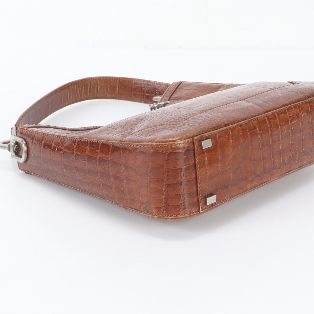 Celine Crocodile Embossed Leather Shoulder Bag — view 5