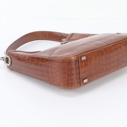 Celine Crocodile Embossed Leather Shoulder Bag — view 5