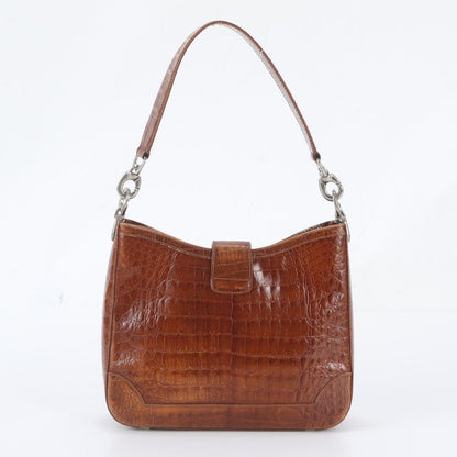 Celine Crocodile Embossed Leather Shoulder Bag — view 3