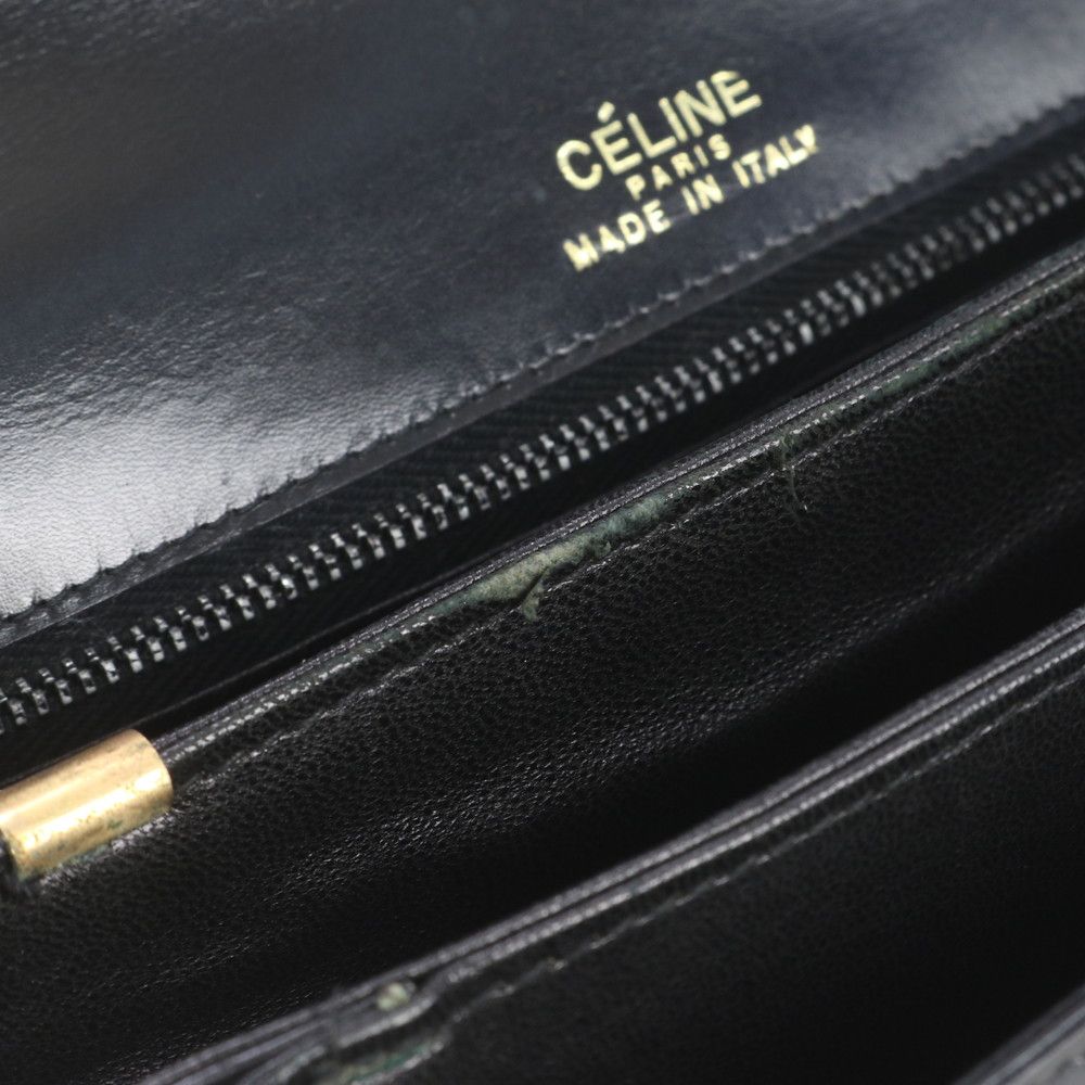 Celine Vintage Carriage Leather Shoulder Bag — view 8