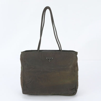 Prada White Tag Tessuto Nylon Triangle Logo Tote Bag Shoulder
