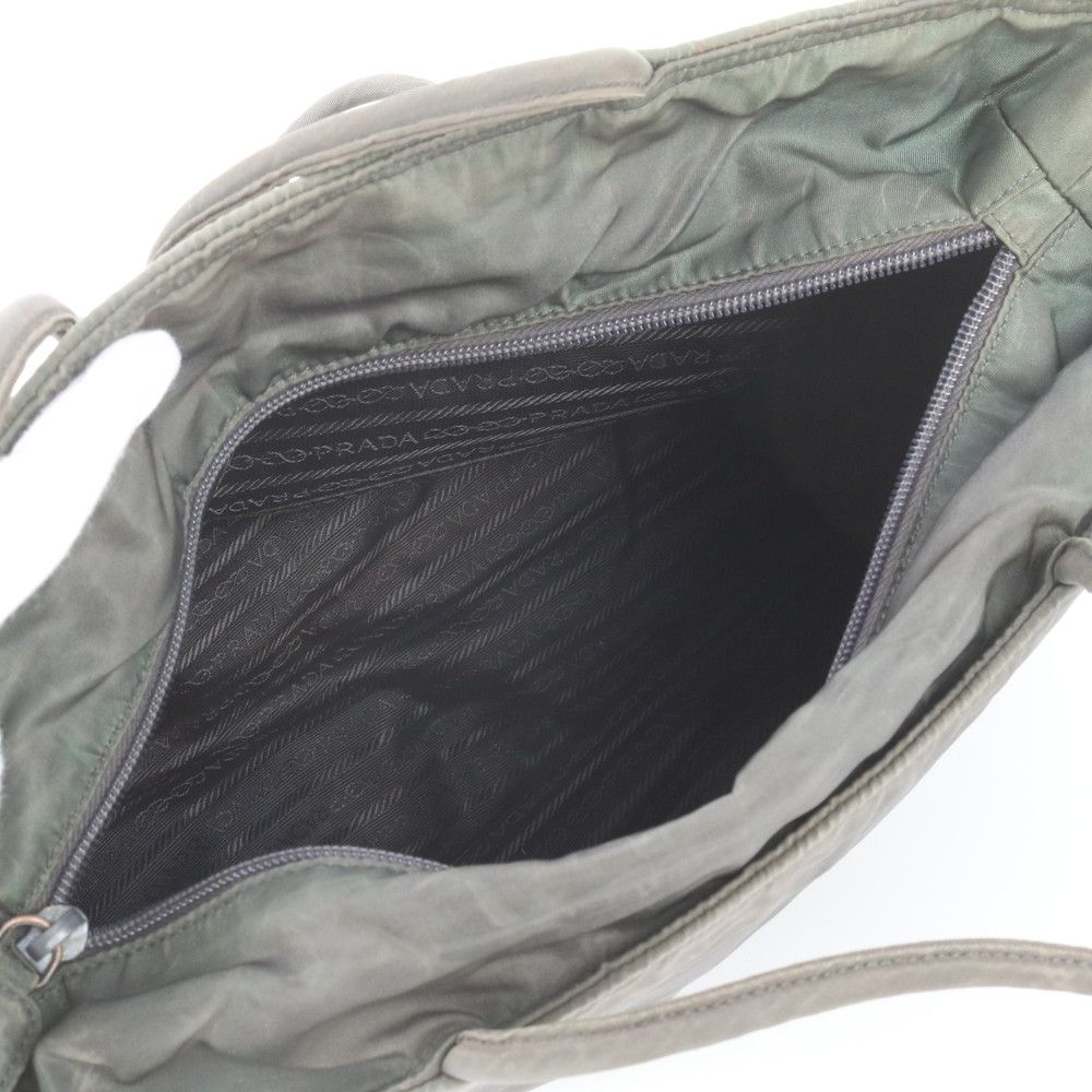 Prada White Tag Tessuto Nylon Triangle Logo Tote Bag Shoulder — view 7