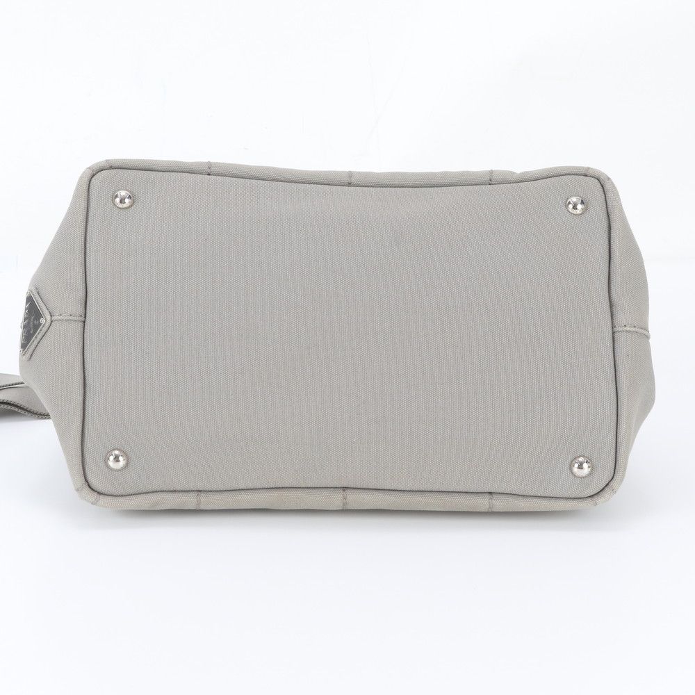 Prada White Tag Triangle Logo Canapa 2-Way Tote Bag Crossbody Shoulder — view 7