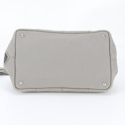 Prada White Tag Triangle Logo Canapa 2-Way Tote Bag Crossbody Shoulder — view 7