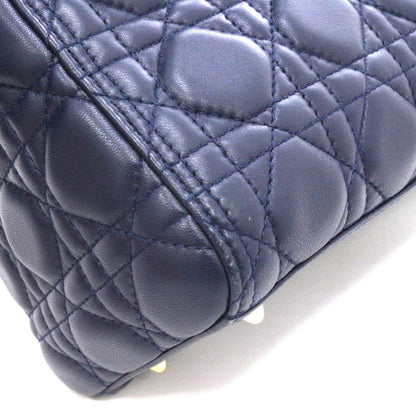 Dior Cannage Lady Dior Medium Handbag Lambskin Navy — view 7