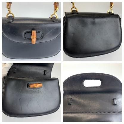 Gucci Bamboo Black Gold Leather 000 46 Handbag — view 5