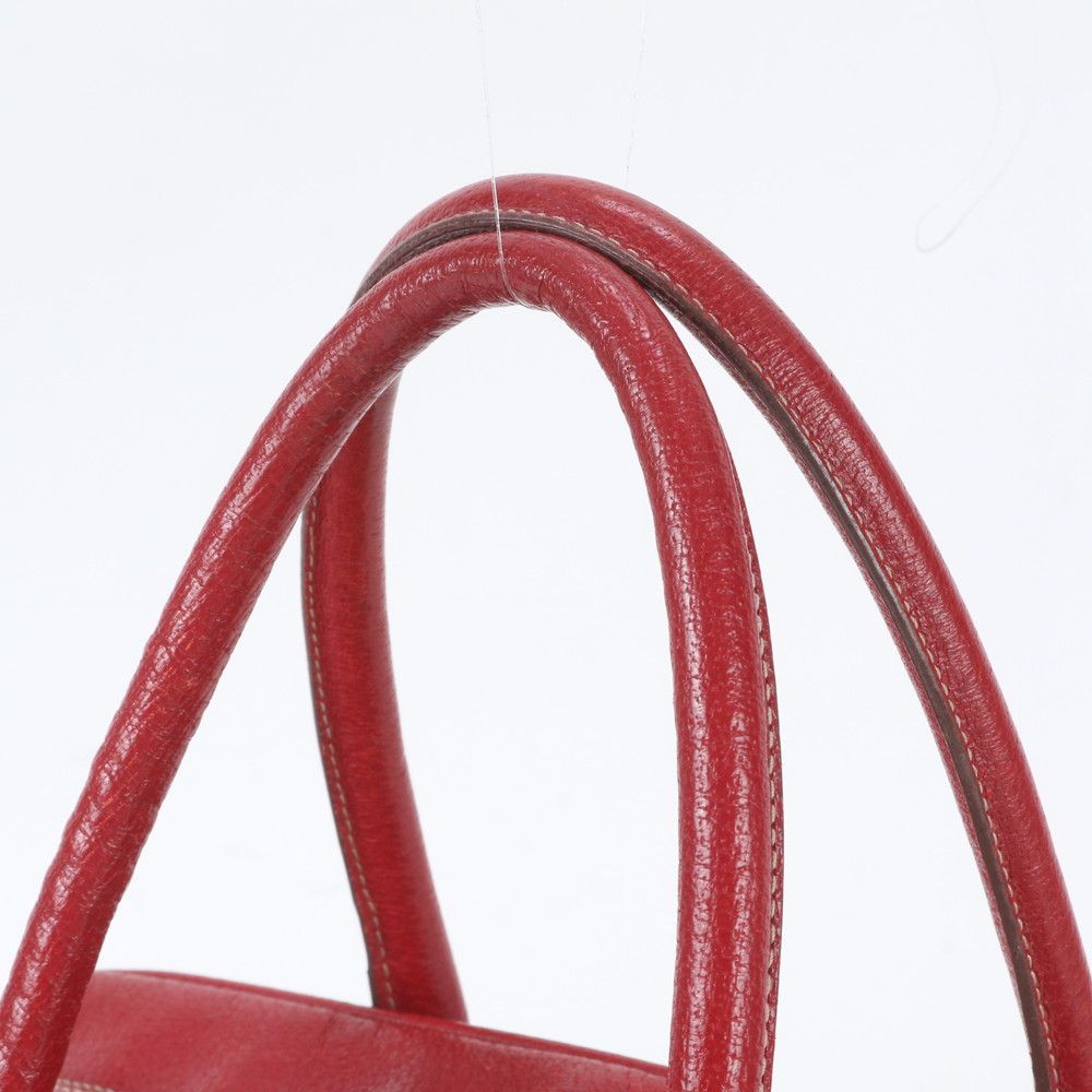 Prada Triangle Logo Leather Boston Bag Tote Carry — view 2
