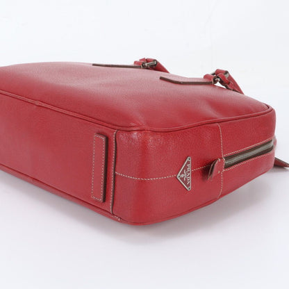 Prada Triangle Logo Leather Boston Bag Tote Carry — view 4