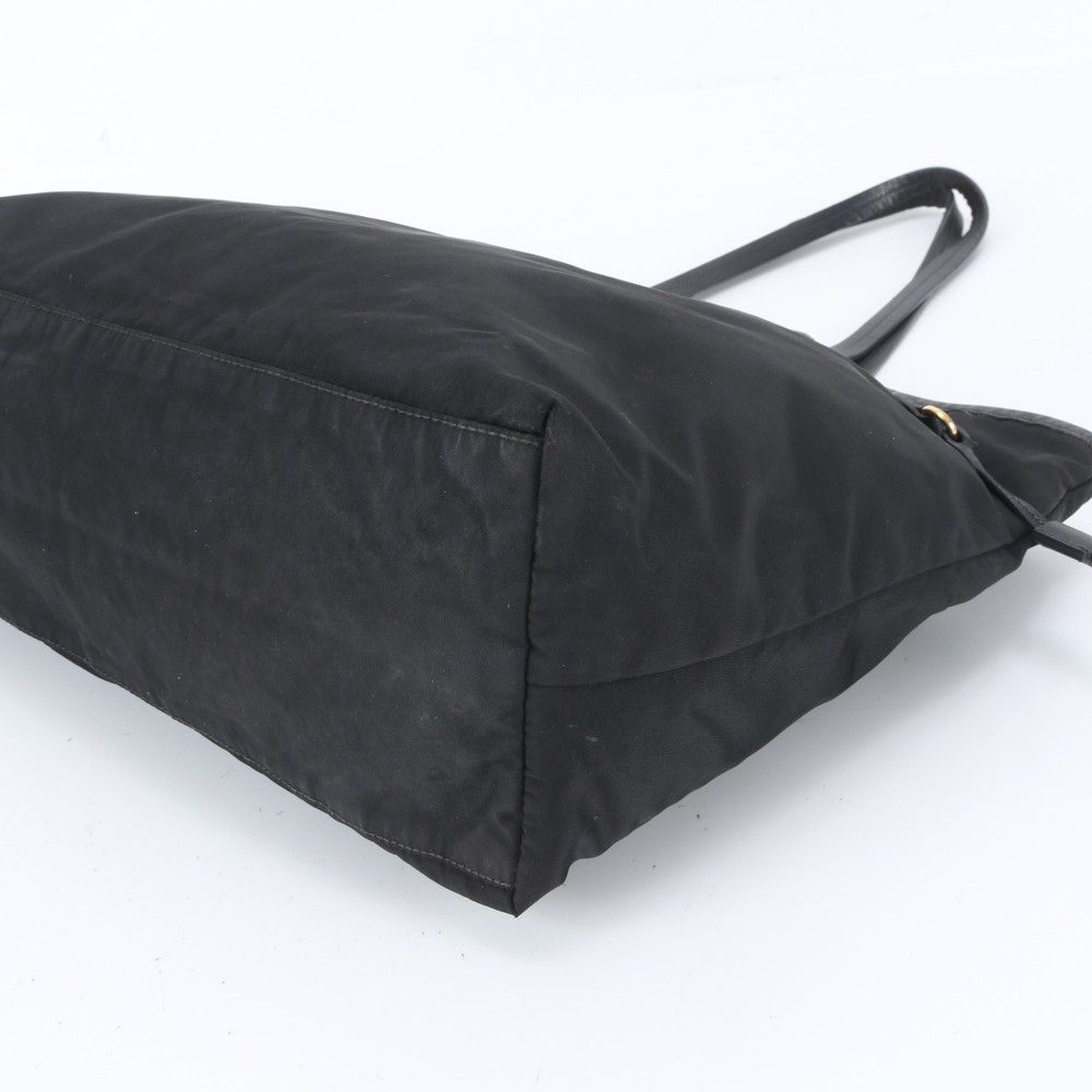 Prada Tessuto Nylon Leather Tote Bag Shoulder Hand Black — view 4